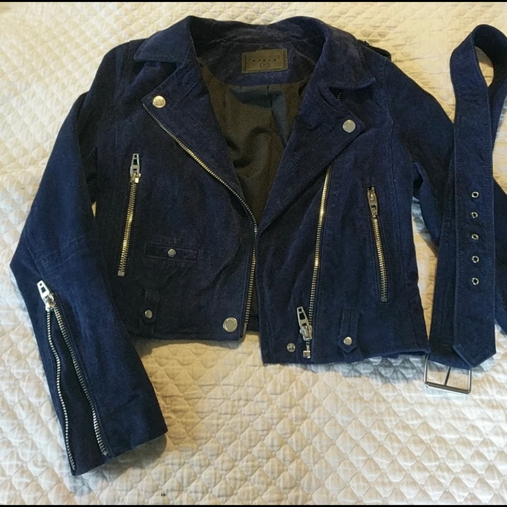 Suede navy blue blanknyc jacket